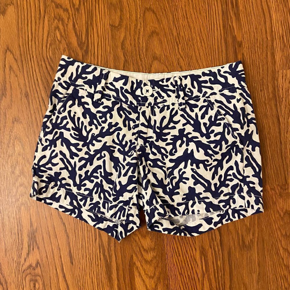 Lilly Pulitzer The Callahan Short in Treasure Navy Coral Size 00